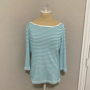 Tommy Bahama Striped 3/4 sleeve top